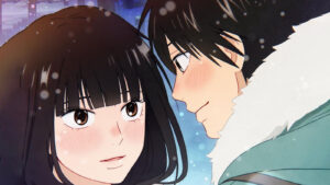 Kimi ni Todoke main characters Sawako Kuronuma, Daisuke Namikawa in the main key art of the series