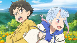 My Oni Girl characters Hiiragi Yatsuse and Tsumugi in the movie's key visual
