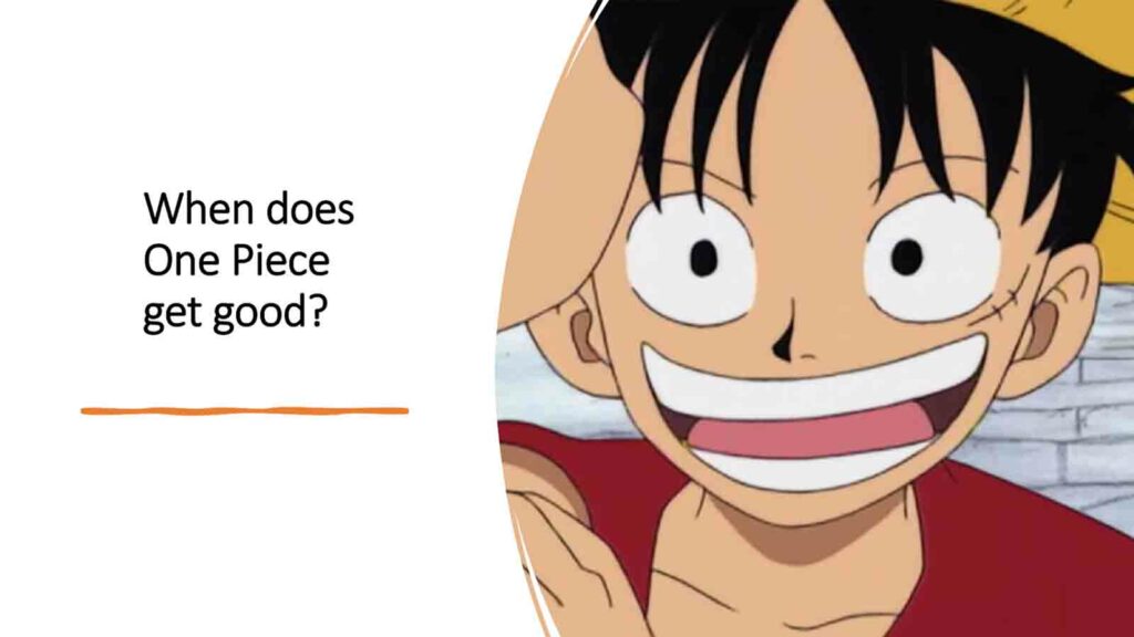 Young Luffy from One Piece smiling widely in ONE Esports featured image for article "When does One Piece get good?"