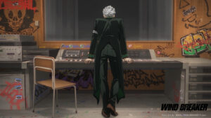 Wind Breaker season 1 featuring main character Hajime Umemiya in the episode 3 of the show that aired on April 19, 2024