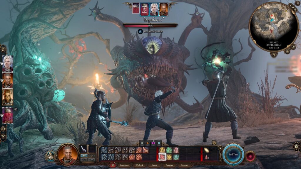 Turn-based combat system in Baldur's Gate 3