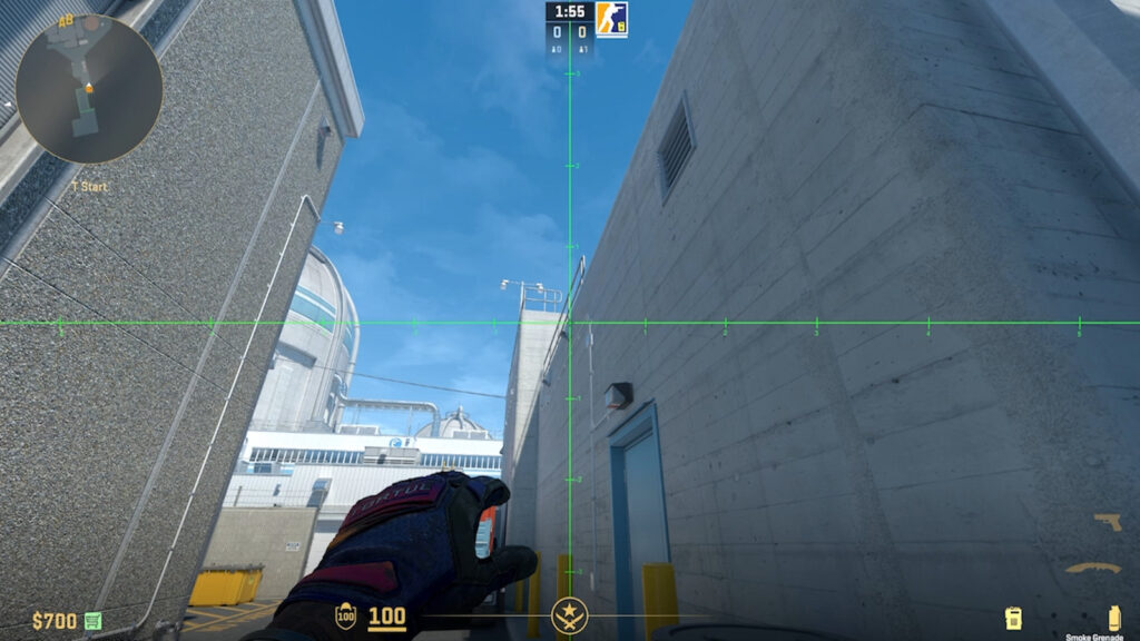 Grenade assistance reticle added in new CS2 update on April 25