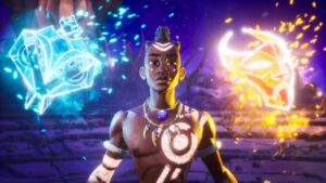 A closeup picture of Zau, the protagonist of Tales of Kenzera Zau game