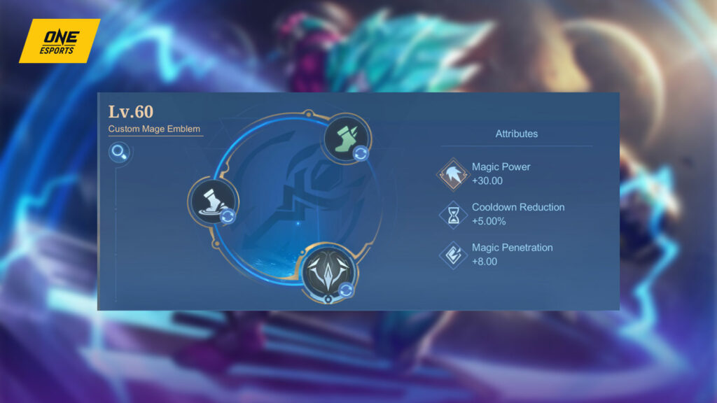 Mobile Legends: Bang Bang mage Gord recommended emblem setup