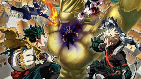 My Hero Academia movie characters in battle