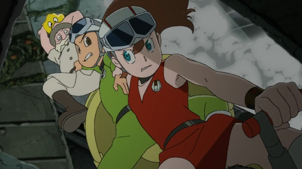 TP Bon Netflix Anime Bon, Ream, and Buyoyon escaping danger