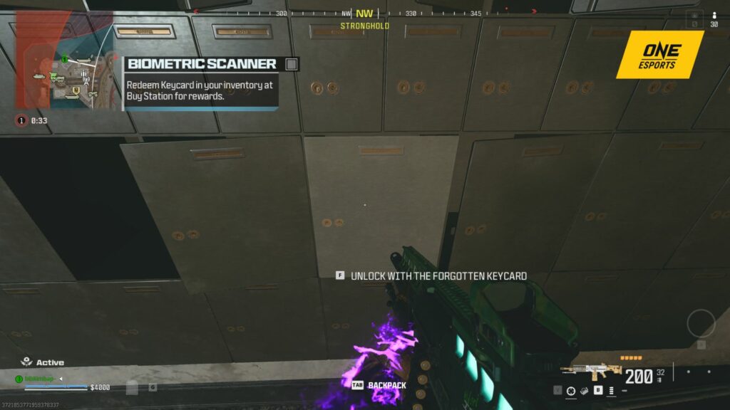 Using the Forgotten Keycard at Stronghold in Warzone Rebirth Island