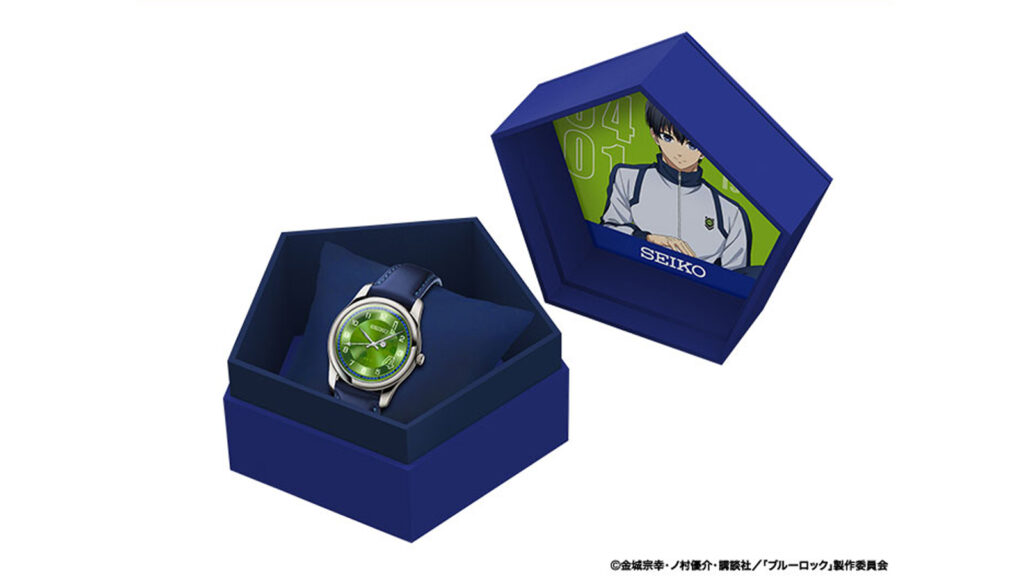 Blue Lock watch boxes from Seiko's limited edition line