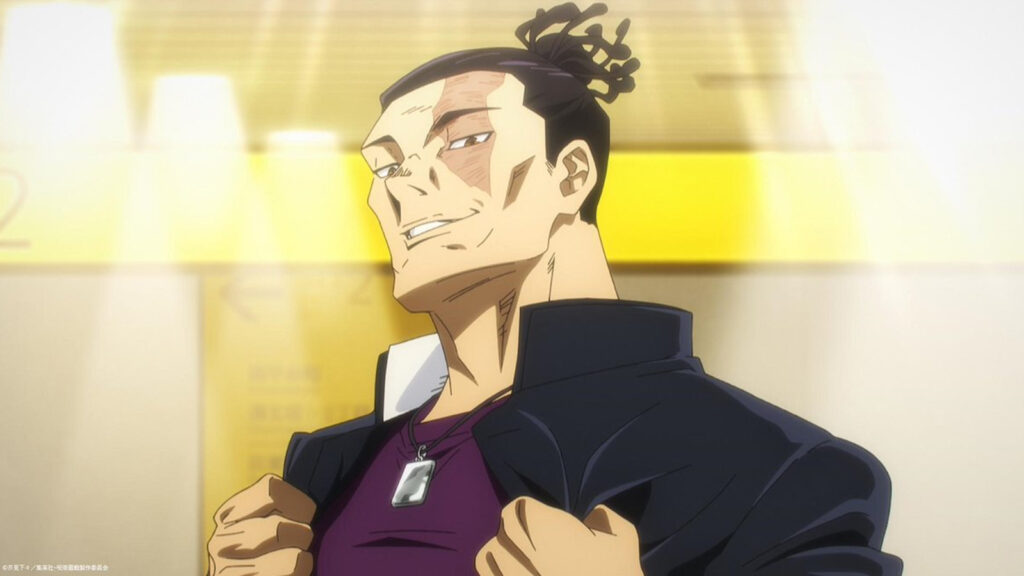 Jujutsu Kaisen supporting character Aoi Todo seen in the Shibuya Incident arc from season 2 of the anime