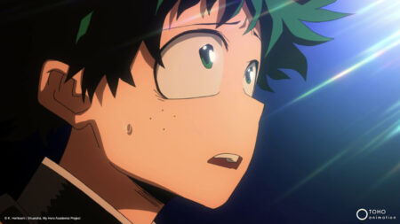 My Hero Academia's main character Izuku Midoriya seen in the anime's Memories recap episode