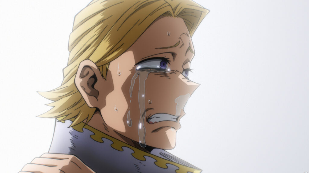 My Hero Academia supporting character Yuga Aoyama seen crying in season 7 episode 3
