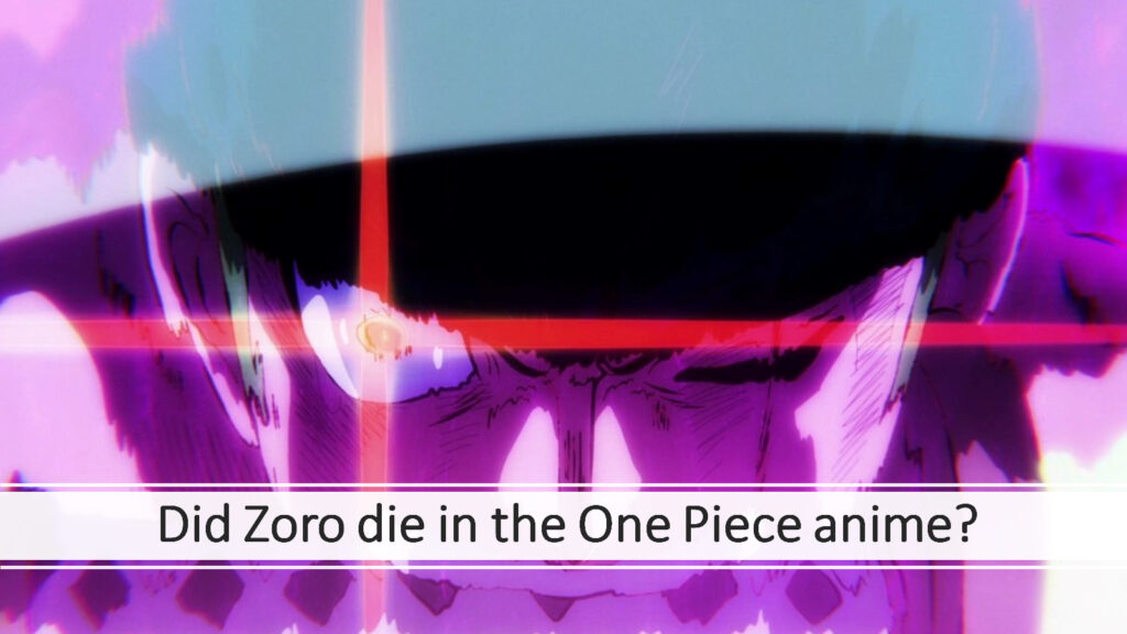 One Piece's Roronoa Zoro biting the grip of his sword in ONE Esports featured image for article "Did Zoro die in the One Piece anime?"