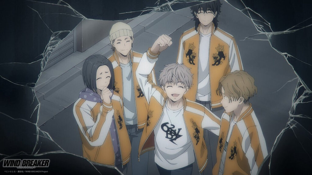 Wind Breaker Shishitoren leaders Jo Togame and Choji Tomiyama seen during the happier days of Shishitoren