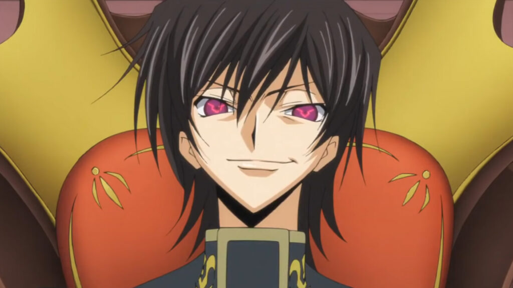 Lelouch Lamperouge from Code Geass, takes control of the empire