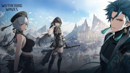 Wuthering Waves characters Sanhua, Jianxin, and Jiyan key visual