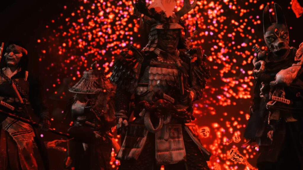 Ghost of Tsushima Legends classes exit a portal.