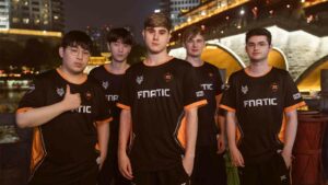 Fnatic during MSI Play-Ins features day in Chengdu, China on April 28, 2024. (Photo by Colin Young-Wolff/Riot Games)