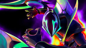 A close up of the Empyrean Varus skin in League of Legends