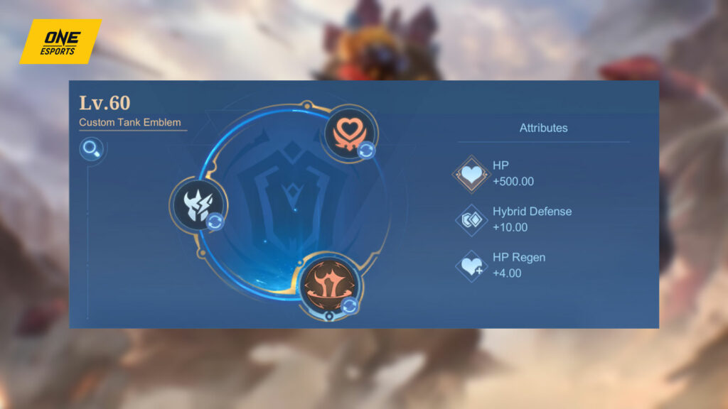 Mobile Legends: Bang Bang tank hero Barats emblem talents