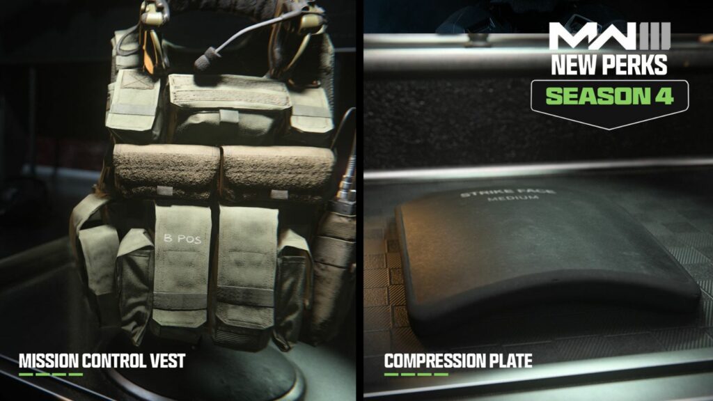 Mission Control Vest and Compression Plate are new perks in Modern Warfare 3 Season 4