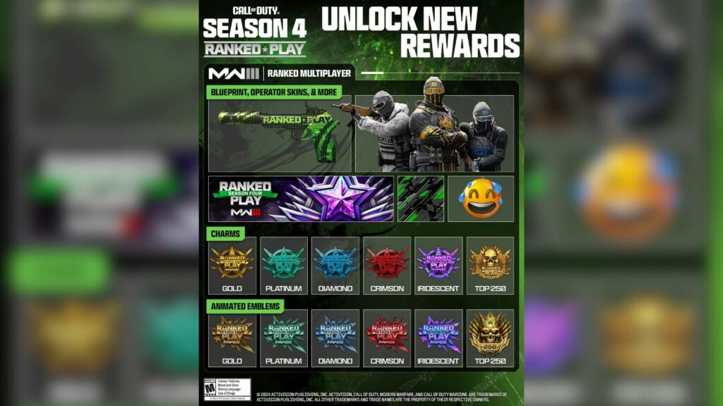 Modern Warfare 3 Season 4 Ranked Play rewards