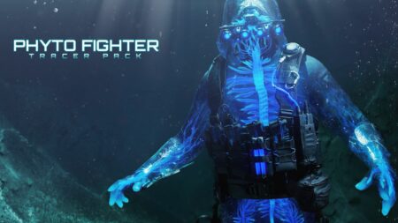 Modern Warfare 3 and Warzone Phyto Fighter tracer pack key visual featuring the Lucifern operator skin