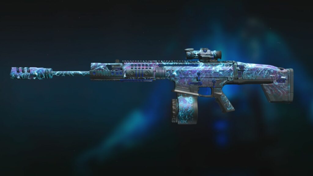 Preview of TAQ Eradicator "Splash Damage" weapon blueprint from Phyto Fighter tracer pack in Modern Warfare 3 and Warzone