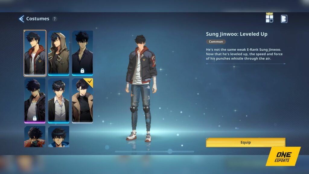 Solo Leveling Arise Sung Jinwoo costumes, Sung Jinwoo: Leveled Up