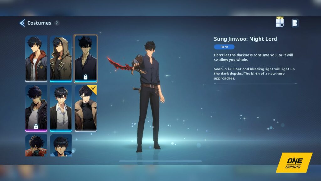 Solo Leveling Arise Sung Jinwoo costumes, Sung Jinwoo: Night Lord