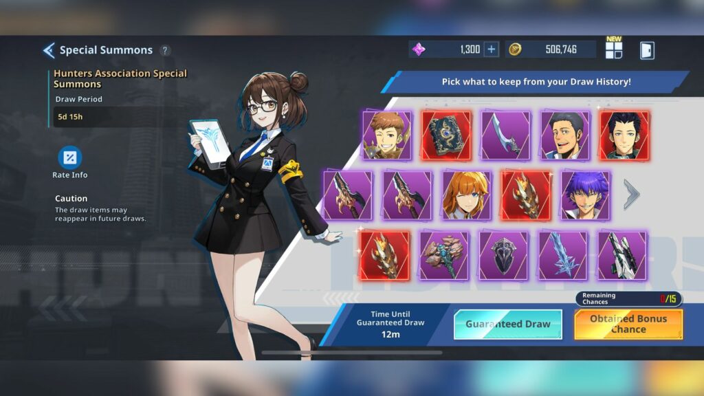 Solo Leveling Arise Special Summons in-game screen