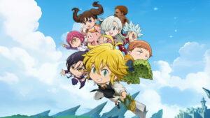 The Seven Deadly Sins Idle Game Main Splash Art with main Cast