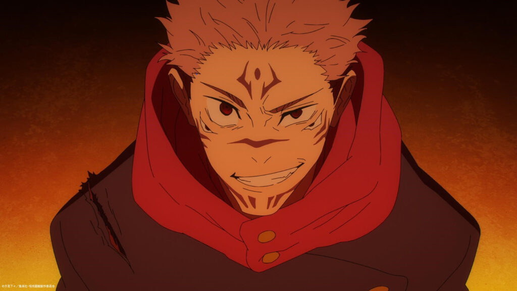 Jujutsu Kaisen main characters Yuji Itadori seen controlled by Sukuna in sesaon 2 episode 18 of the anime