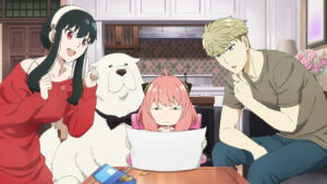 Spy x Anya Operation Memories showing the Forger family including Anya, Bond, Loid, and Yor