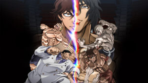 Baki Hanma VS Kengan Ashura official Netflix Key Visual featuring characters from both anime. June anime 2024 release date