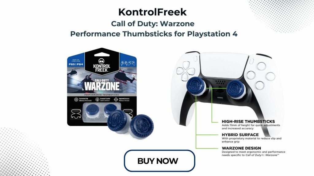 KontrolFreek Call of Duty: Warzone Performance Thumbsticks for Playstation 4 (PS4) and Playstation 5 (PS5) Blue/Gray