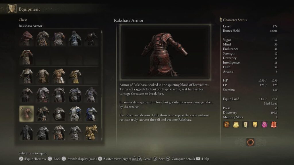 Elden Ring Rakshasa armor