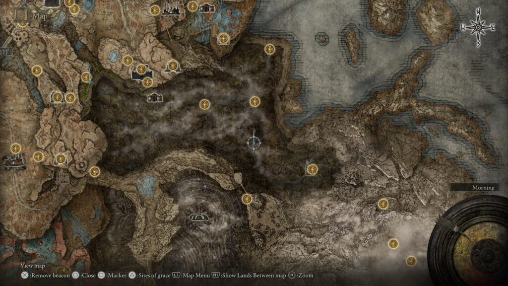 Elden Ring winter lantern location map