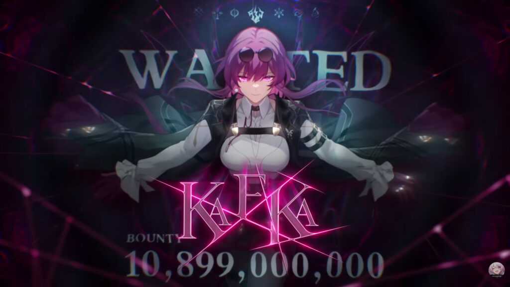 Stellaron Hunter bounties featuring Kafka's poster