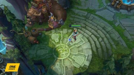 Aurora standing in the fountain in Summoner's Rift