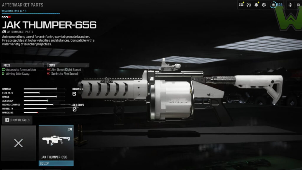 MW3 JAK Thumper 656 loadout