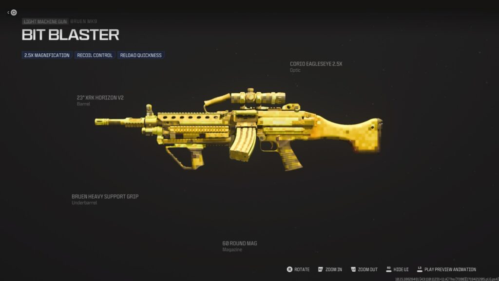 Bit Blaster blueprint for Bruen Mk9 in Modern Warfare 3