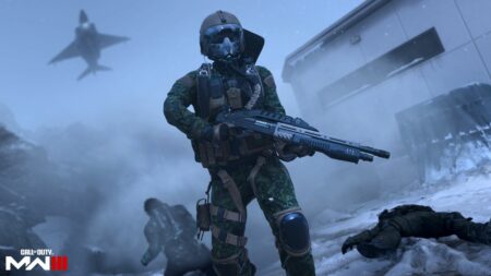 Operator Jet using the Reclaimer 18 shotgun in Modern Warfare 3