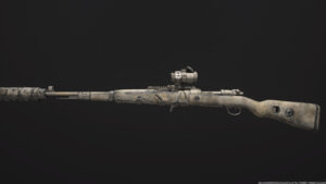 Weapon preview of Kar98k marksman rifle with camo in Modern Warfare 3