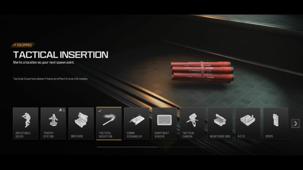 Tactical Insertion field upgrade in Modern Warfare 3