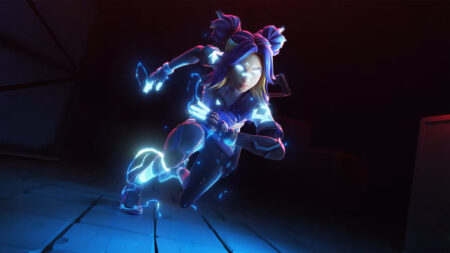 Valorant agent Neon seen in the Valorant Console announcement video