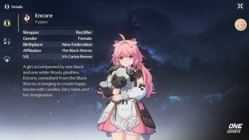 Wuthering Waves character Encore in the in-game client