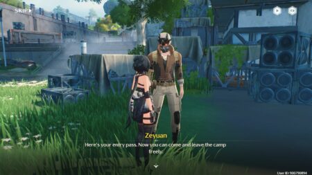 Getting exile camp entry pass from Zeyuan in Wuthering Waves