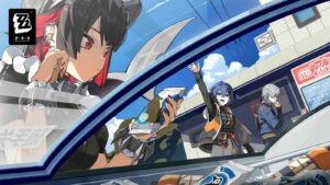 Zenless Zone Zero characters Ellen Joe along with the male and female Proxy