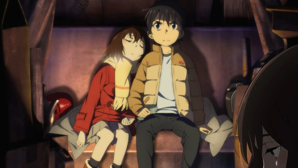 Erased anime characters Satoru Fujinuma and Kayo Hinazuki