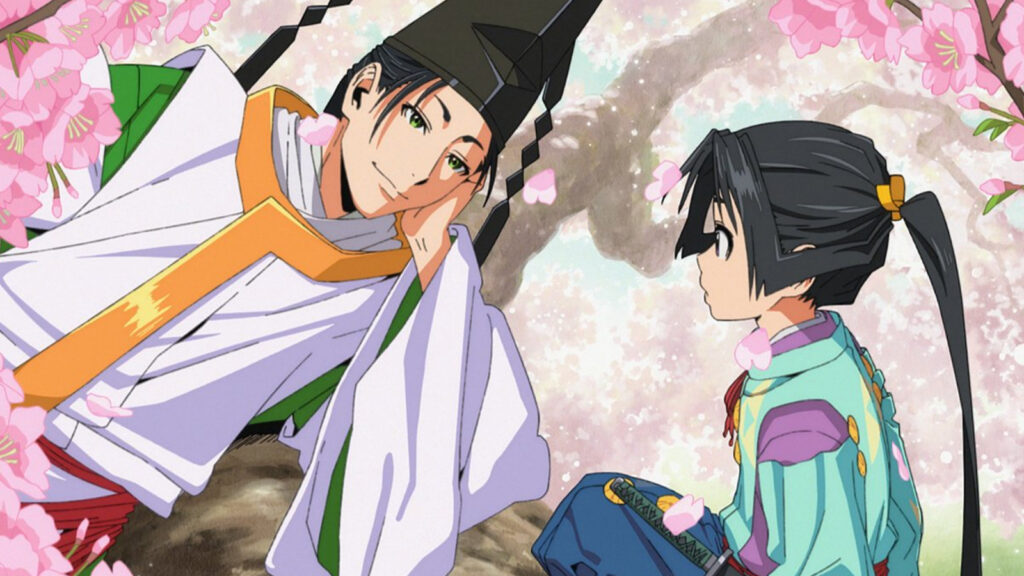 The Elusive Samurai main characters Tokiyuki Hojo and Yorishige Suwa seen in episode 1 of the anime